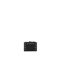 cartera pequena con cremallera efecto piel vintage black