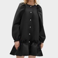 sleeper mystery satin puff dress - xs