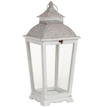Farol De Madera 26x26x61h Cm