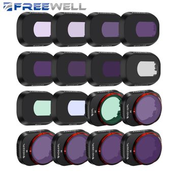 Freewell 16Pack Mega ND, ND/PL, CPL, UV, Niebla de nieve 1/4, filtros contra la contaminación de luz compatibles con Mini 4 Pro