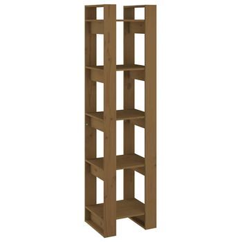 Estantería/divisor De Espacios Madera Marrón Miel 41x35x160 Cm Vidaxl