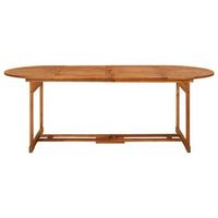 mesa de comedor jardin  mesa de exterior 220x90x75 cm madera maciza de acacia