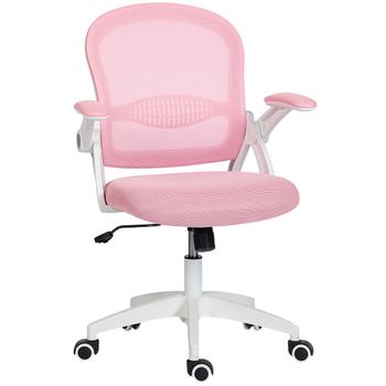 Vinsetto Silla de Oficina Ergonómica y Regulable con Respaldo de Malla y Asiento Acolchado, 65.5x61.5x88-97.5 cm, Rosa