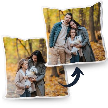 DEREGALOOS Cojín Personalizado de 40x40 cm con Impresión a Doble Cara y Relleno Incluido