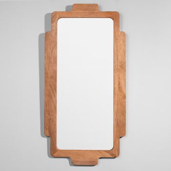 Espejo de madera de mango 46x90 cm