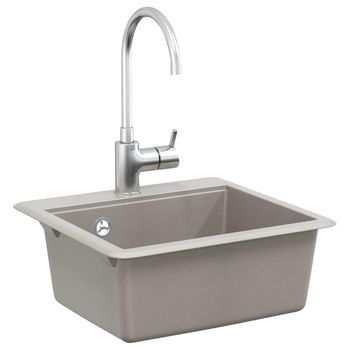 Lavabo De Baño Moderno | Lavabo Gris 470 X 440 Mm Granito