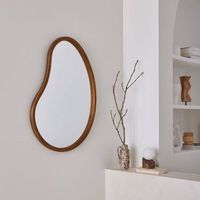 espejo de madera de abeto decorativo de pared 85cm madera de nogal