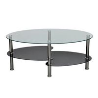 mesa de centro de vidrio con diseno exclusivo negra