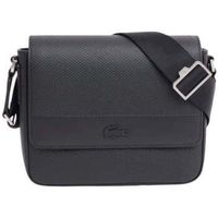 lacoste bandolera bolso messenger chantaco de piel negro para hombre