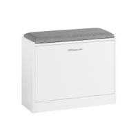 banco estrecho zapatero con 1 solapa madera blanco