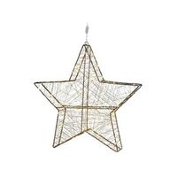 decoracion figura led metal plateado hadas forma de estrella 58 x 58 cm interiores exteriores kurula