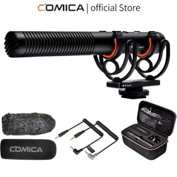 Micrófono de escopeta COMICA VM20, micrófono profesional supercardioide con soporte antivibración, micrófono para cámara, ideal para grabar vídeos.