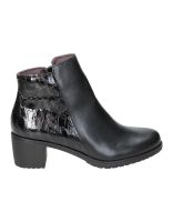 botines de piel con tacon para mujer pitillos 10744 negro 37