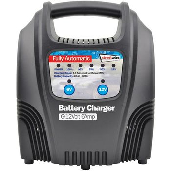 6 Amp LED Automatic Plastic Cased Battery Charger
