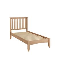 skylar light oak single bed