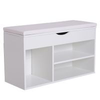 banco zapatero de entrada 80x30x47cm blanco