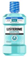 listerine mentol enjuague bucal sin alcohol sabor menta suave 250 ml