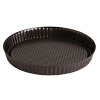 molde tarta plano acero negro 25x3 cm