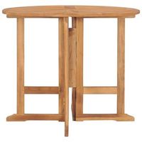 mesa de comedor  mesa de cena plegable para jardin madera de teca o90x75 cm