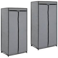 armarios 2 unidades gris 75x50x160 cm vidaxl