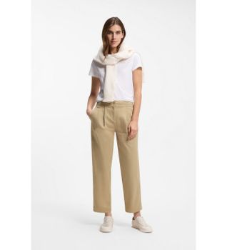 BOSS para mujer. 50556593 Pantalón Taquina beige (38), Casual, Algodón
