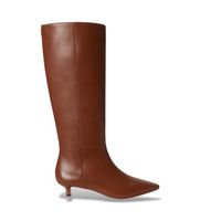 lauren ralph lauren para mujer 802p15725002 botas altas francesca de piel de becerroot marron 36 3 a 5cm cremallera casual
