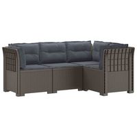 sofa de jardin para 4 personas con cojines estilo rattan pp vidaxl