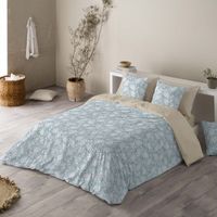 sandal - funda nordica estampada cama 150 - algodon extrasuave - incluye  1 o 2 fundas de almohada - soft leaves azul