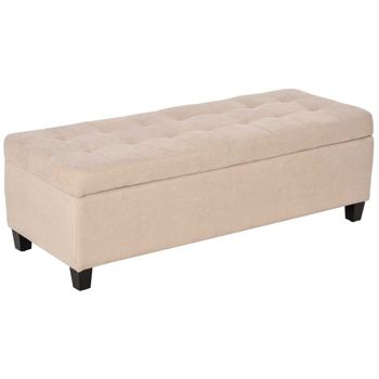 Banco de almacenamiento 125x49x41.5 cm beige