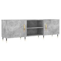 mueble de tv madera de ingenieria gris hormigon 150x30x50 cm vidaxl