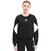 puma jersey rebel crew felpa donna black 583560 01 para mujer