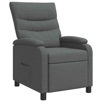 Recliner Gris Oscuro Tela Vidaxl