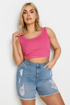 Yours Vaqueros Cortos Azul Claro Con Rotos , Mujer Curvy Y Tallas Grandes, Yours