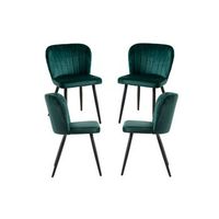 pack 4 sillas luk terciopelo de terciopelo 77504641 cm - verde