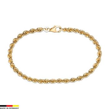 Pulsera de oro de 14 quilates, 4 mm de ancho