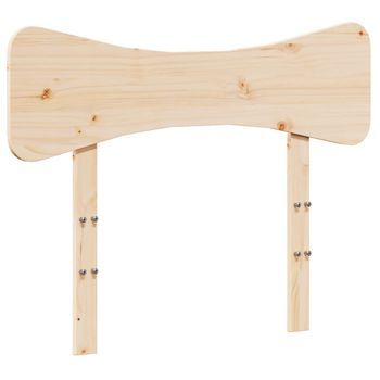 Cabecero Cama Mueble De Dormitorio De Madera Maciza De Pino 100 Cm Marrón M02_0006567