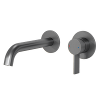 grifo lavabo empotrado monomando - gris gun metal - lomazoo - gaia