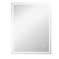 homcom espejo de bano con iluminacion 90x70 cm espejo led de pared con funcion de memoria 3 colores plata