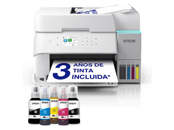 Impresora multifunción tinta - Epson EcoTank ET-3956, Inyección de Tinta, WiFi, Escáner y Copia, A4, Blanco
