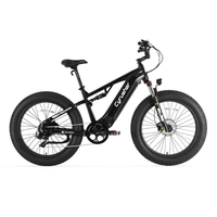 bicicleta electrica de ruedas anchas cyrusher rover 52 v 156 ah suspension completa negra