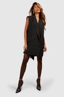 vestido americana entallado con lazo en la espalda negro