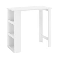 sobuy mesa de cocina y bar alta para espacios pequenos blanca