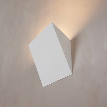 Lámpara yeso y metal  24,5 cm