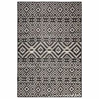 alfombra de exterior de tejido plano rayas negras 160x230 cm vidaxl
