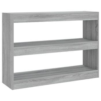 Estantería | Librería | Armario De Libros/divisor De Espacios Gris Sonoma 100x30x72 Cm