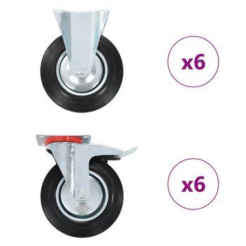 Ruedas 12 Unidades 200 Mm Vidaxl