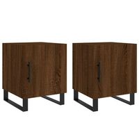 mesitas noche 2 uds madera ingenieria marron roble 40x40x50 cm vidaxl