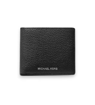 Michael Kors para hombre. 39S0LHDF1L Billetera Hudson fina de piel granulada negro (OSFA), Casual