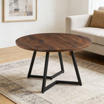 Sweiko Mesa De Comedor Cuadrada 110x110x75 Cm Con Tablero De Mdf Y Patas De Metal