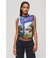 superdry para mujer w6011959a camiseta de tirantes con subestampado negro l casual algodon sin mangas  tirantes